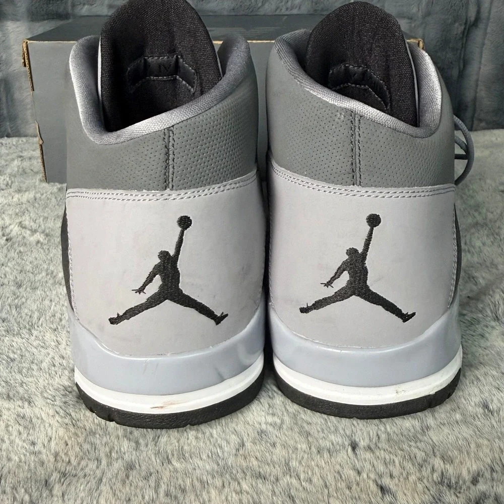 Jordan Flight Club 91 Cool Grey Elephant Print Mid Sneakers 602661-003 Mens 13
